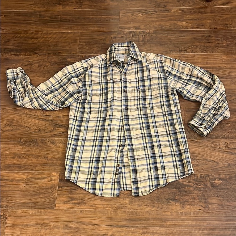 Men's CarhartT 100%  Cotton Plaid Shirt, Sz. Small.